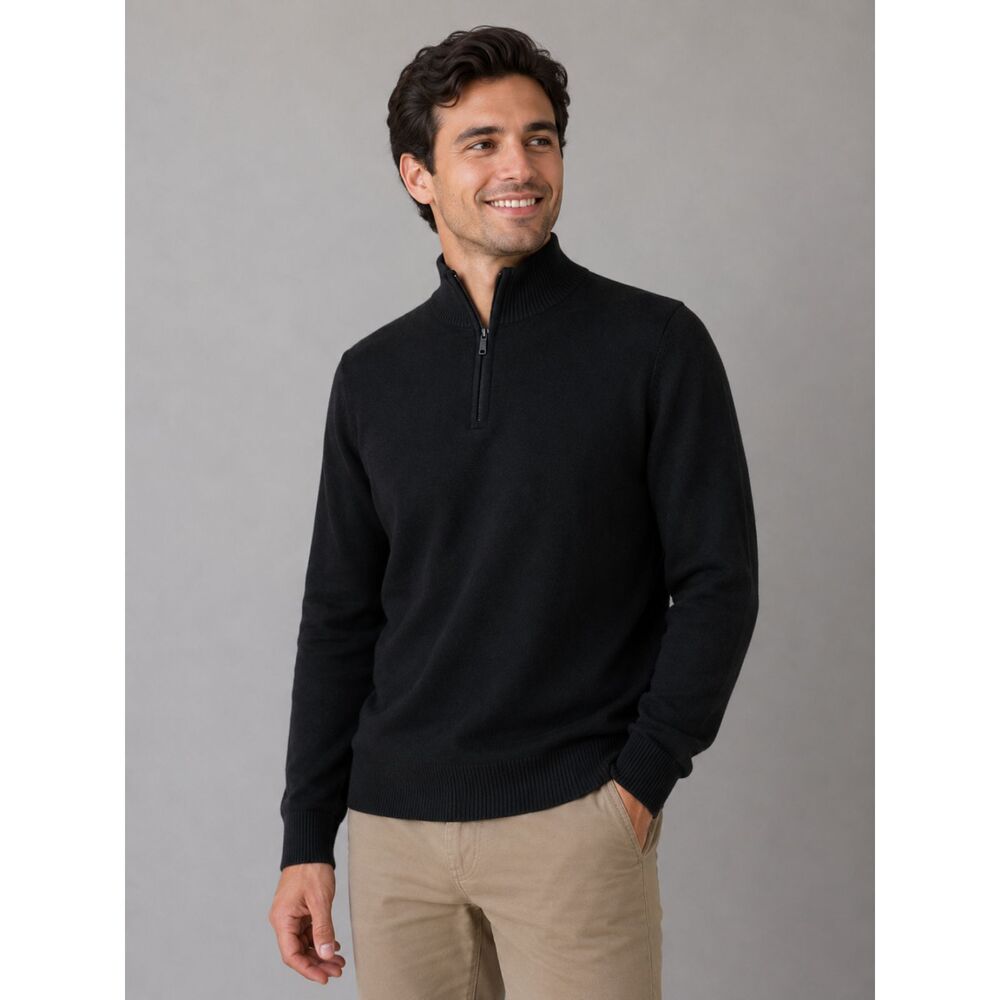 Smartwool Sparwood Half Zip Sweater Dark Gray / Black Men's Medium